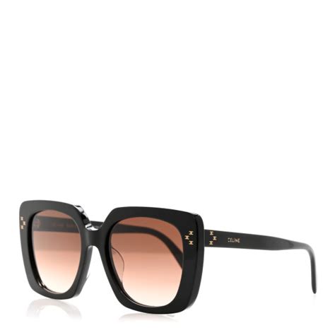 CELINE Acetate Sunglasses CL40218U Black.